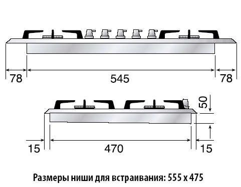 Варочная панель Ilve H70CV Stainless-Steel 