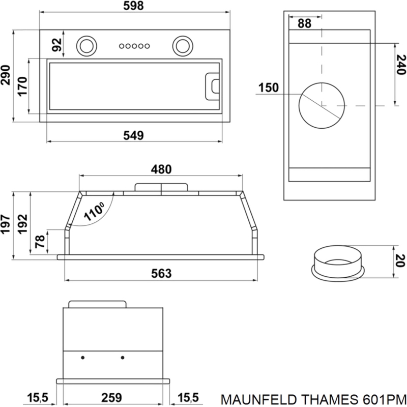 Maunfeld THAMES 601PM BLACK