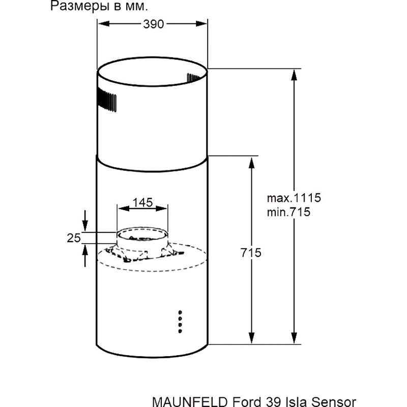 Maunfeld Ford 39 Isla Sensor Inox