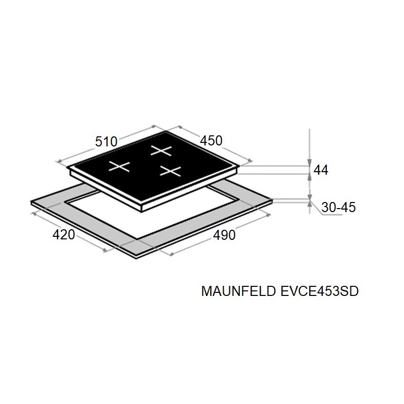 Maunfeld EVCE453SDPBK