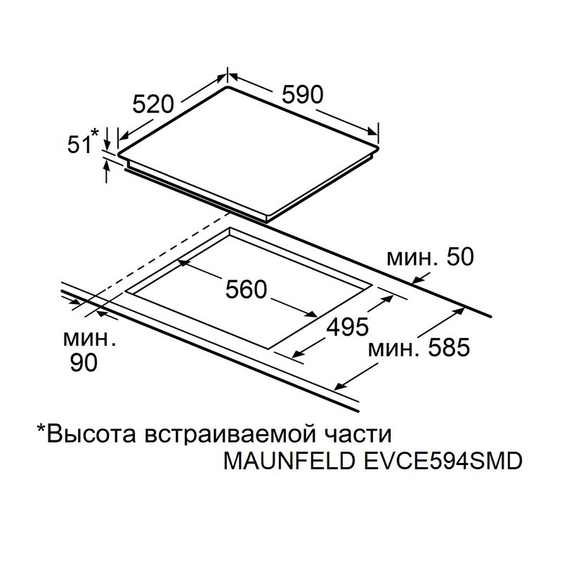Maunfeld EVCE594SMDPBK