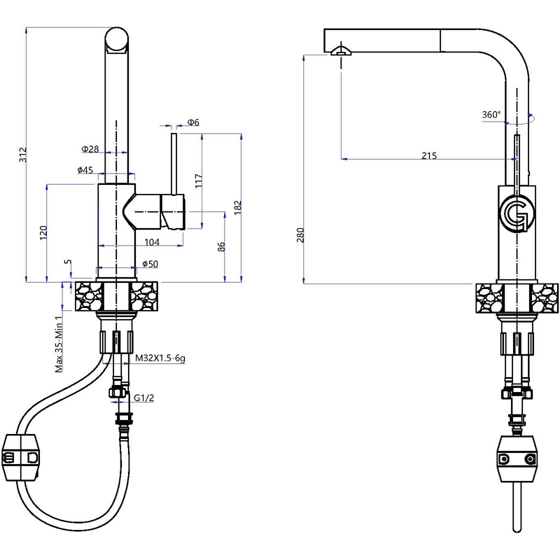 Rivelato 1573503 antracite cromo