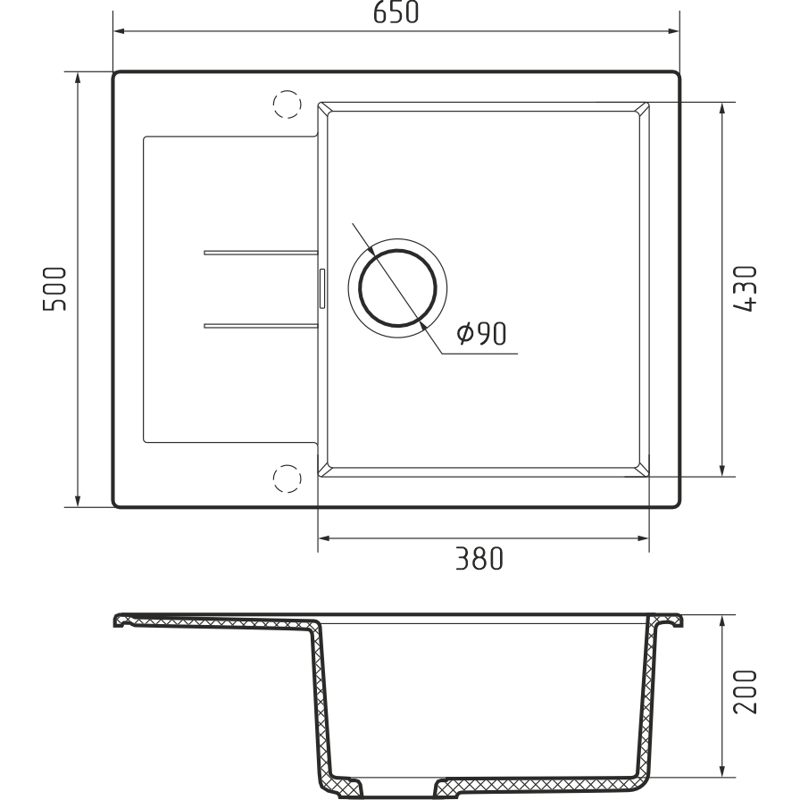 Rivelato LM-6550 Nero opaco