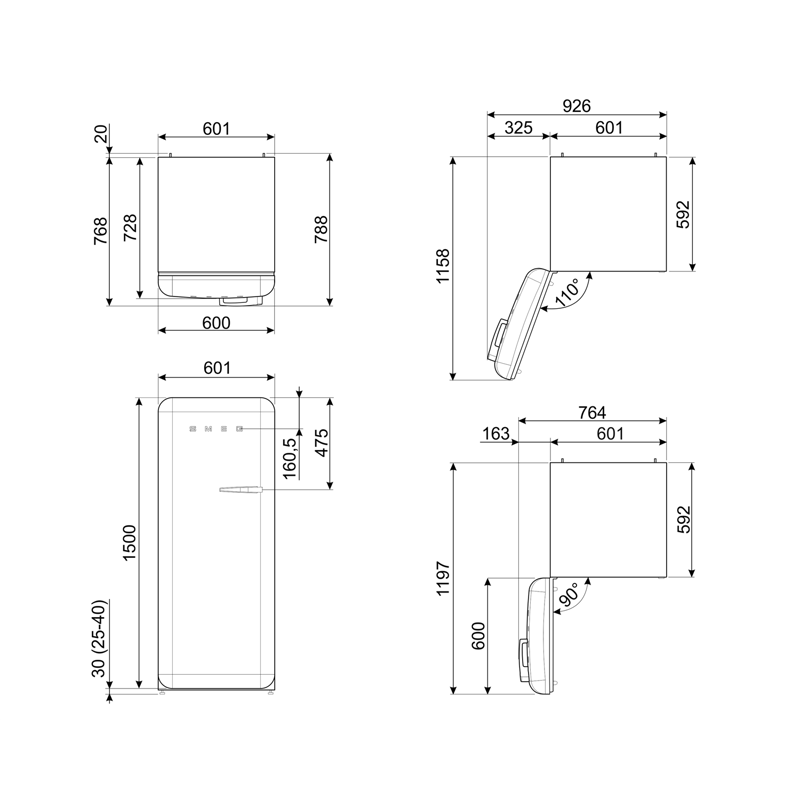 SMEG FAB28LWH6