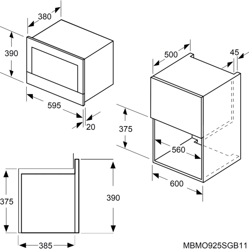 Maunfeld MBMO925SGW11