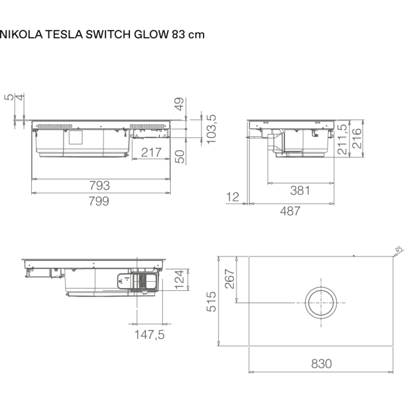 Elica NIKOLATESLA SWITCH GLOW EVO BL/A/83-PRF0196335