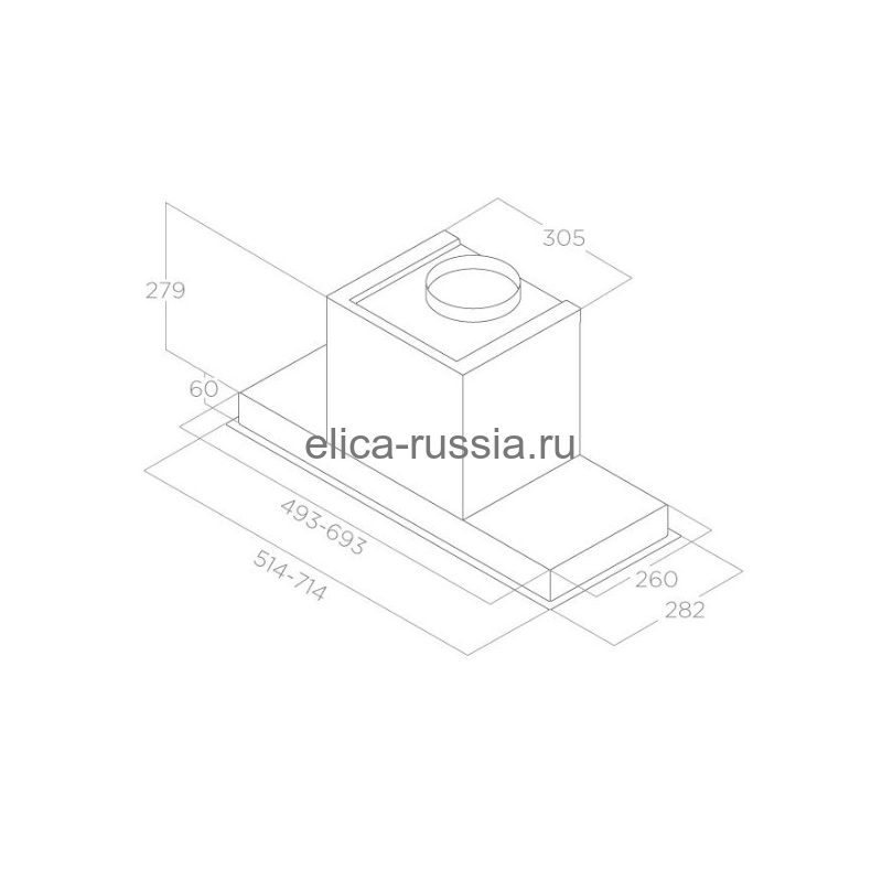 Elica HIDDEN 2.0 IX/A/90-PRF0095073A