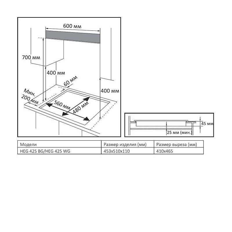 EVELUX HEG 425 WG